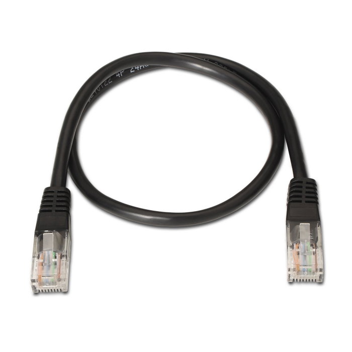 Aisens Cable de Red RJ45 Cat.5e UTP AWG24 0,5m Negro Aisens Cable de Red RJ45 Cat.5e UTP AWG24 0,5m Negro